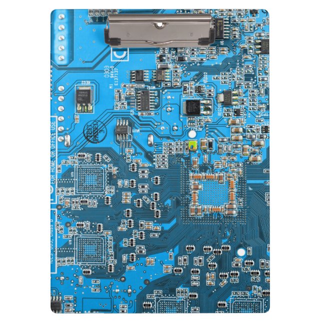 Printed Circuit Assembly PCB Blue Circuit Board Clipboard (Front)