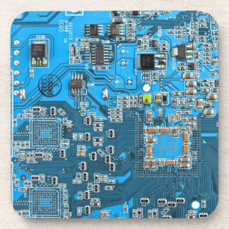 Printed Circuit Assembly PCB Blue Circuit Board Coaster
