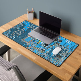 Printed Circuit Assembly PCB Blue Circuit Board Desk Mat