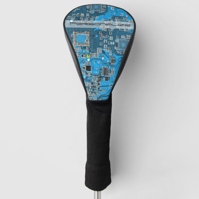 Printed Circuit Assembly PCB Blue Circuit Board Golf Head Cover (Front)