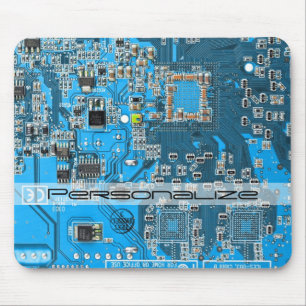 Printed Circuit Assembly PCB Blue Circuit Board Mouse Mat