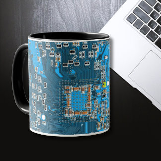 Printed Circuit Assembly PCB Blue Circuit Board Mug