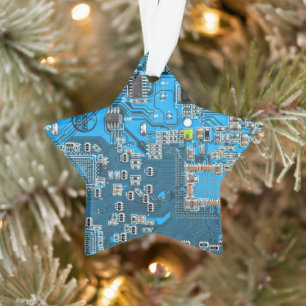 Printed Circuit Assembly PCB Blue Circuit Board Ornament