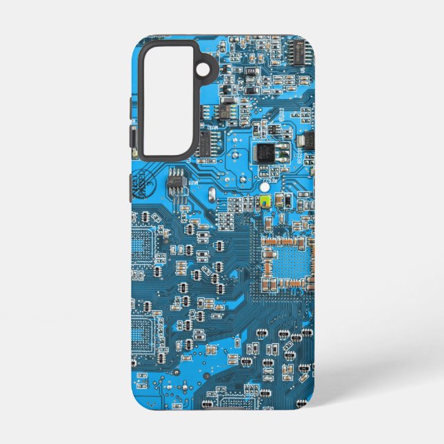 Printed Circuit Assembly PCB Blue Circuit Board Samsung Galaxy S21 Case (Back)