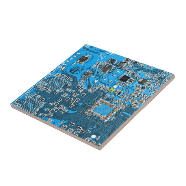 Printed Circuit Assembly PCB Blue Circuit Board Tile (Side)
