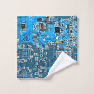 Printed Circuit Assembly PCB Blue Circuit Board Wash Cloth