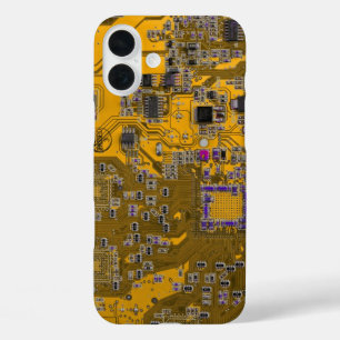 Printed Circuit Assembly PCB Circuit Board Orange iPhone 16 Plus Case