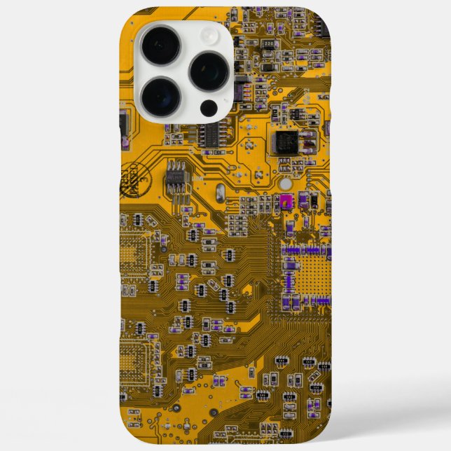 Printed Circuit Assembly PCB Circuit Board Orange Case-Mate iPhone Case (Back)