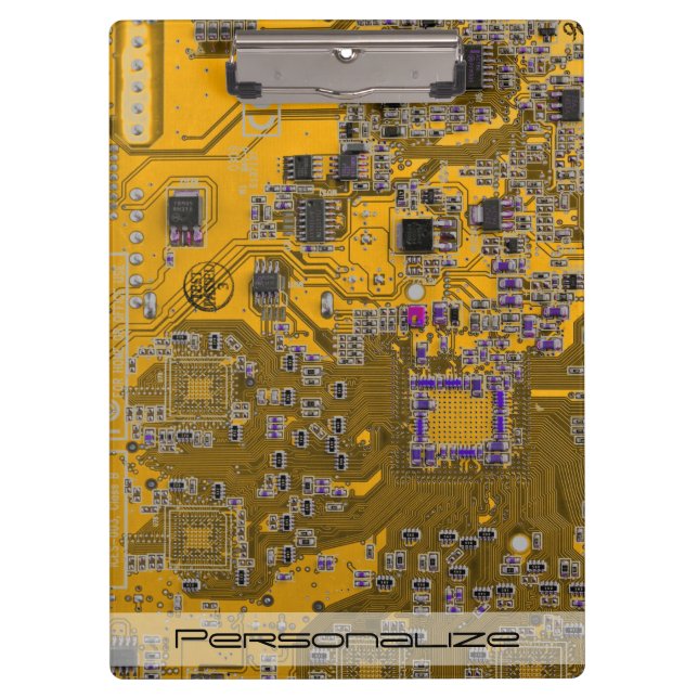 Printed Circuit Assembly PCB Circuit Board Orange Clipboard (Front)