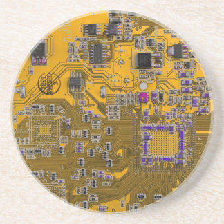 Printed Circuit Assembly PCB Circuit Board Orange Coaster