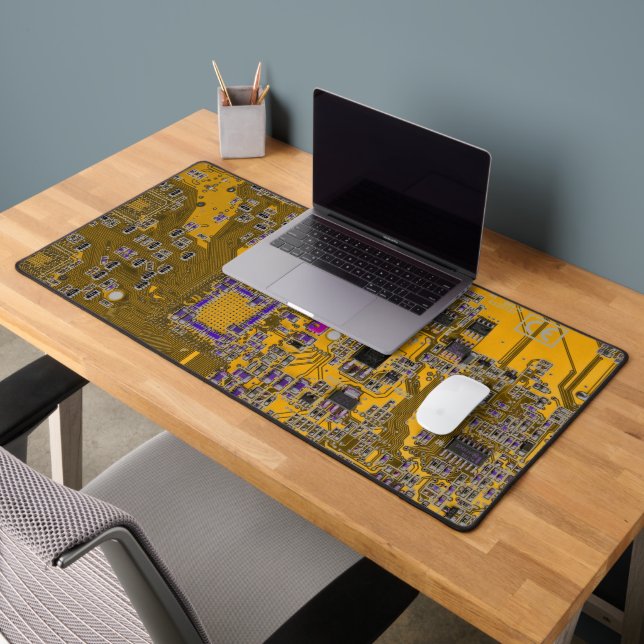Printed Circuit Assembly PCB Circuit Board Orange Desk Mat (Office 2)