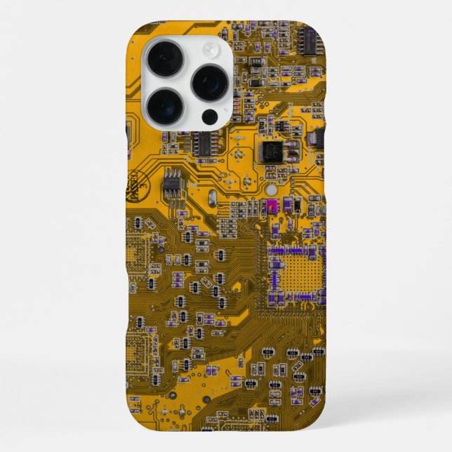 Printed Circuit Assembly PCB Circuit Board Orange iPhone Case (Back)
