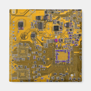 Printed Circuit Assembly PCB Circuit Board Orange Magnet