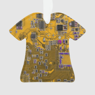 Printed Circuit Assembly PCB Circuit Board Orange Ornament