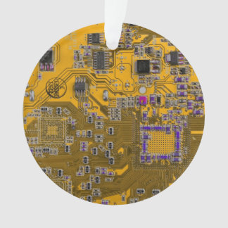 Printed Circuit Assembly PCB Circuit Board Orange Ornament
