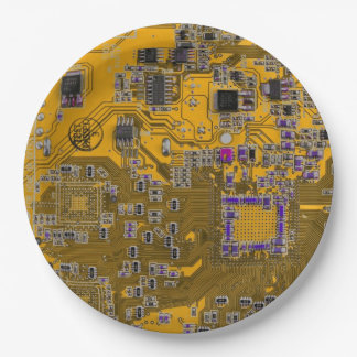 Printed Circuit Assembly PCB Circuit Board Orange Paper Plate