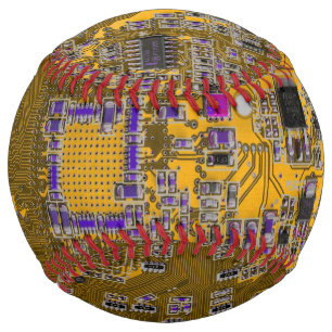 Printed Circuit Assembly PCB Circuit Board Orange Softball