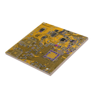 Printed Circuit Assembly PCB Circuit Board Orange Tile
