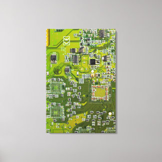 Printed Circuit Assembly PCB Green Circuit Board 2 Canvas Print