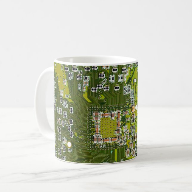 Printed Circuit Assembly PCB Green Circuit Board 2 Coffee Mug (Front Left)