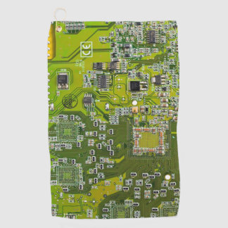 Printed Circuit Assembly PCB Green Circuit Board 2 Golf Towel