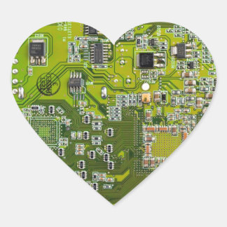 Printed Circuit Assembly PCB Green Circuit Board 2 Heart Sticker