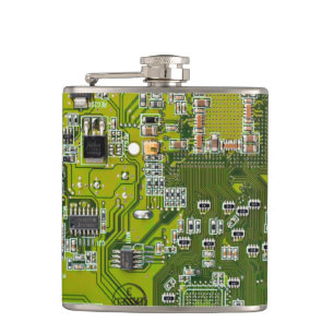 Printed Circuit Assembly PCB Green Circuit Board 2 Hip Flask