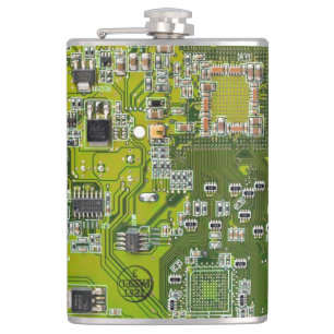 Printed Circuit Assembly PCB Green Circuit Board 2 Hip Flask