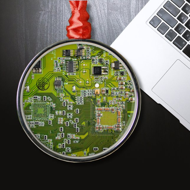 Printed Circuit Assembly PCB Green Circuit Board 2 Metal Tree Decoration (Creator Uploaded)
