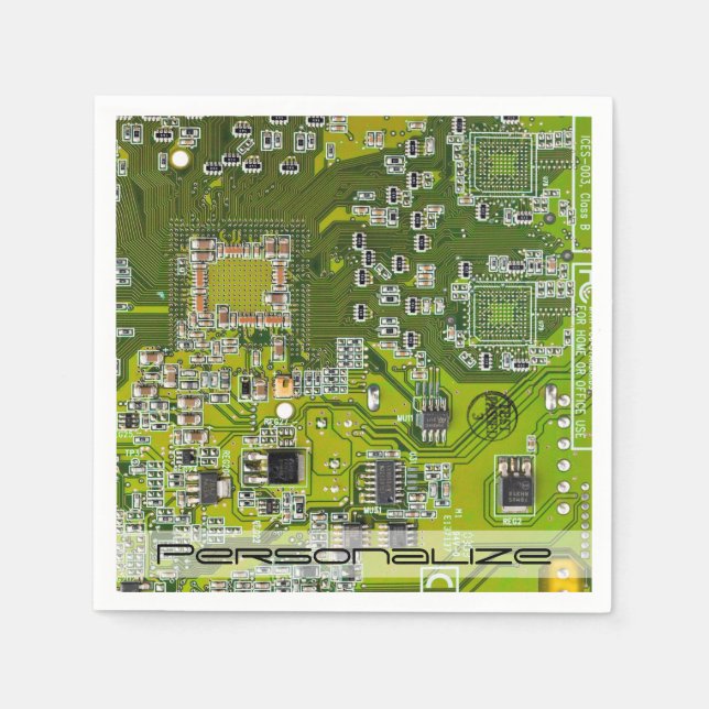 Printed Circuit Assembly PCB Green Circuit Board 2 Napkin (Front)