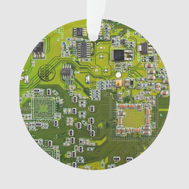 Printed Circuit Assembly PCB Green Circuit Board 2 Ornament (Front)