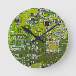 Printed Circuit Assembly PCB Green Circuit Board 2 Round Clock