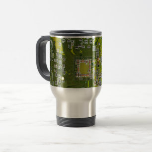 Printed Circuit Assembly PCB Green Circuit Board 2 Travel Mug