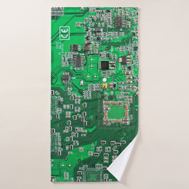Printed Circuit Assembly PCB Green Circuit Board Bath Towel (Bath Towel)