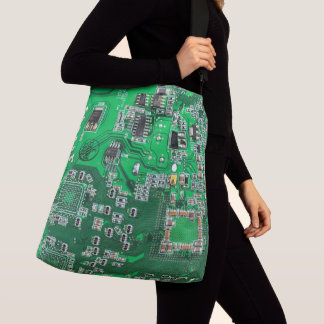 Printed Circuit Assembly PCB Green Circuit Board Crossbody Bag
