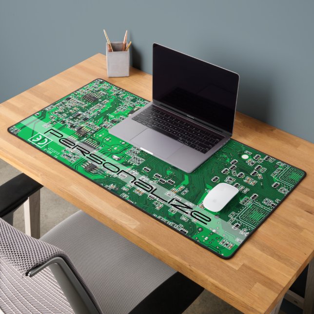 Printed Circuit Assembly PCB Green Circuit Board Desk Mat (Office 2)