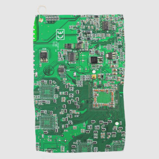 Printed Circuit Assembly PCB Green Circuit Board Golf Towel