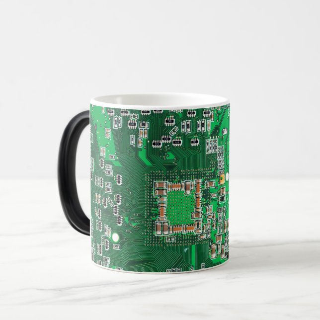 Printed Circuit Assembly PCB Green Circuit Board Magic Mug (Front Left)