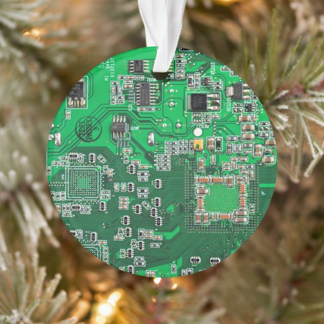 Printed Circuit Assembly PCB Green Circuit Board Ornament (Tree)