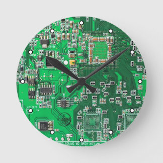 Printed Circuit Assembly PCB Green Circuit Board Round Clock