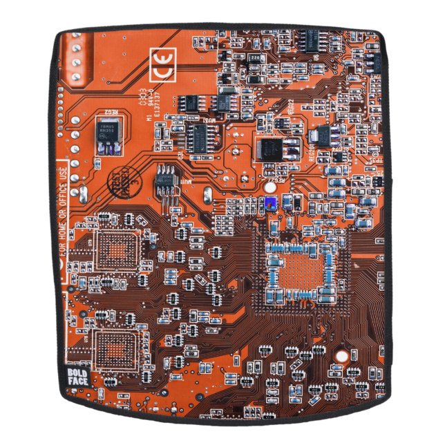 Printed Circuit Assembly PCB Orange Circuit Board Backpack (Removable Face)