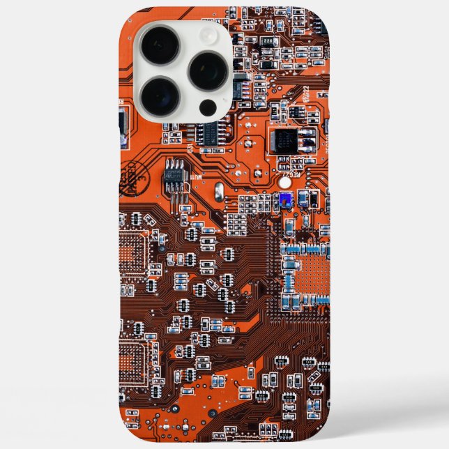 Printed Circuit Assembly PCB Orange Circuit Board Case-Mate iPhone Case (Back)