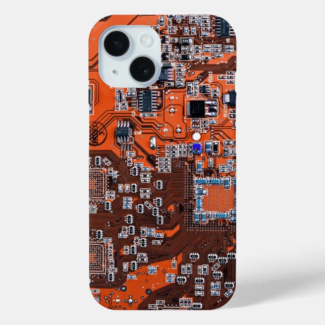 Printed Circuit Assembly PCB Orange Circuit Board Case-Mate iPhone Case (Back)