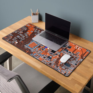 Printed Circuit Assembly PCB Orange Circuit Board Desk Mat