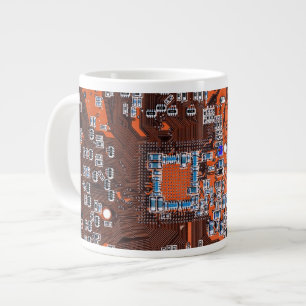 Printed Circuit Assembly PCB Orange Circuit Board Large Coffee Mug
