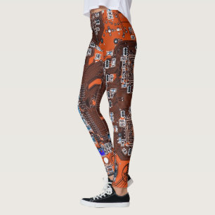 Printed Circuit Assembly PCB Orange Circuit Board Leggings