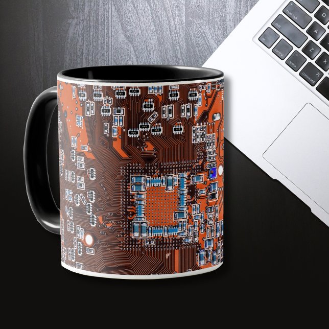 Printed Circuit Assembly PCB Orange Circuit Board Mug (Creator Uploaded)