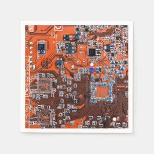 Printed Circuit Assembly PCB Orange Circuit Board Napkin