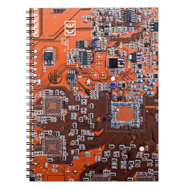 Printed Circuit Assembly PCB Orange Circuit Board Notebook (Front)