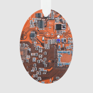 Printed Circuit Assembly PCB Orange Circuit Board Ornament